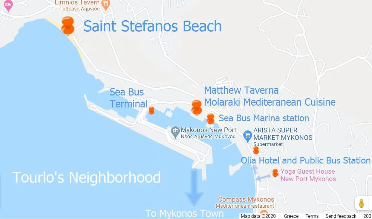 Sunny Guest House New Port Mykonos Tourlos